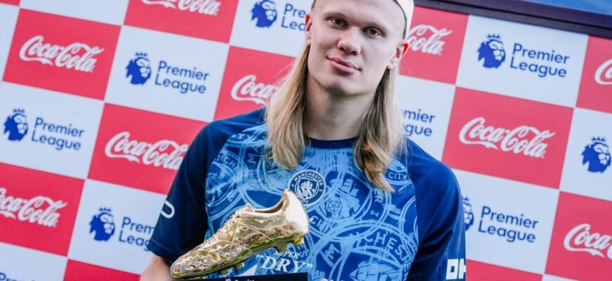 Erling Holand "Manchester City"dagi to'rt mavsumda uchinchi "Oltin butsa"ni qo'lga kiritdi!