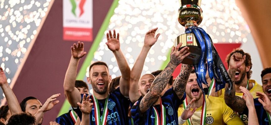 "Inter" 10-marta Italiya Kubogini qo'lga kiritdi: faqat bitta jamoada ko'proq titul
