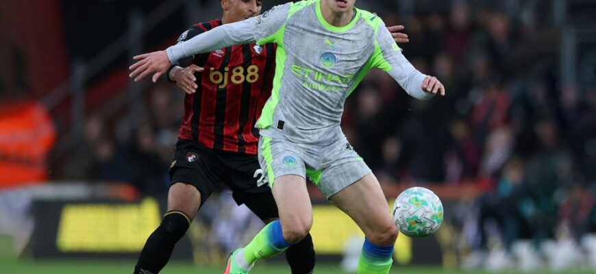 Manchester City Bournemouth bilan durang, chempionlik umidlari soʻndi