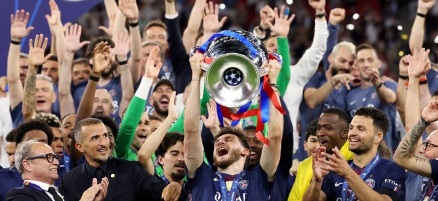 PSJ Chempionlar Ligasini yutib, Parijda g'alaba paradini o'tkazdi