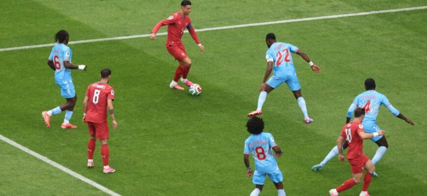 Ronaldo DR Kongo bilan bahsning birinchi bo'limida eng yomon ko'rsatkich